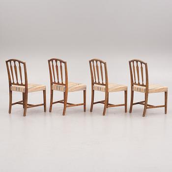 Stolar, 4 st, gustaviansk stil, 1900-talets första hälft.