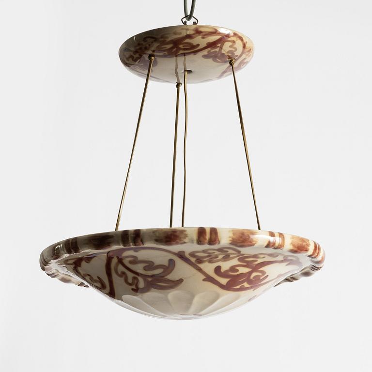 A ceramic ceiling lamp, Höganäsbolaget, Sweden, 1915-1926.
