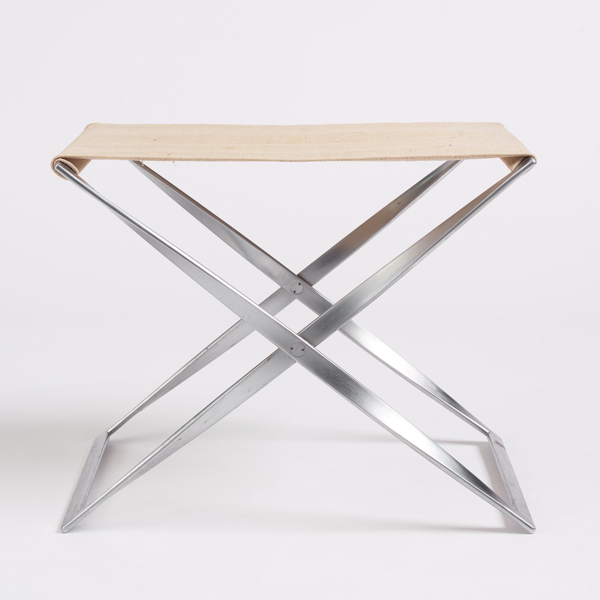 Poul Kjaerholm, a 'PK91' folding stool, edition E Kold Christensen, early 1960s.
