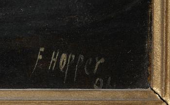 OKÄND KONSTNÄR, olja på duk, sign "F Hopper" o dat "94".