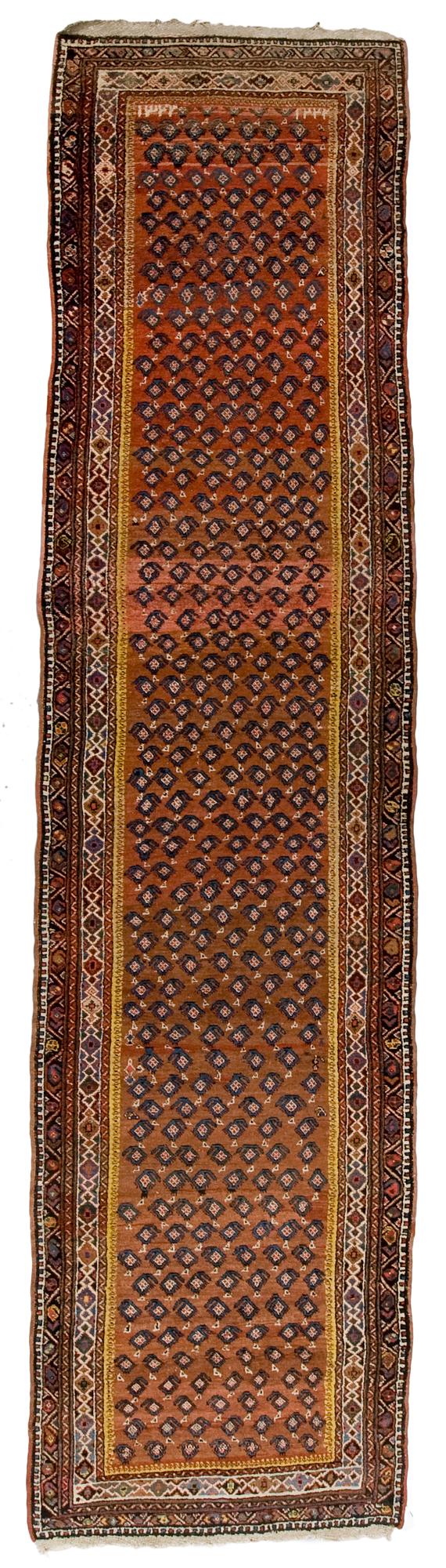 GALLERIMATTA. Semiantik Nordvästpersisk. 406,5x103,5 cm.