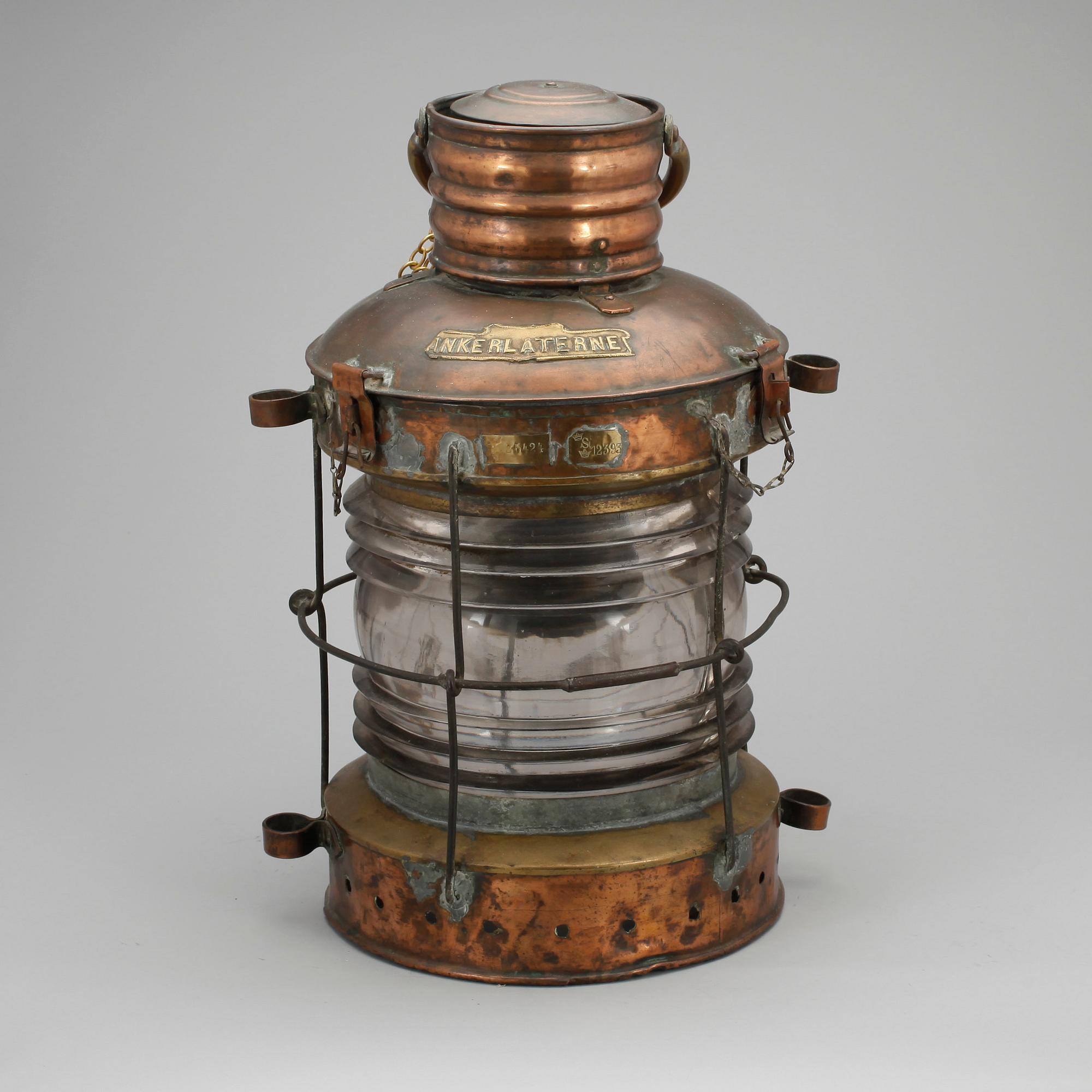 LANTERNA / ANKARLANTERNA, koppar, 1800/1900-tal.