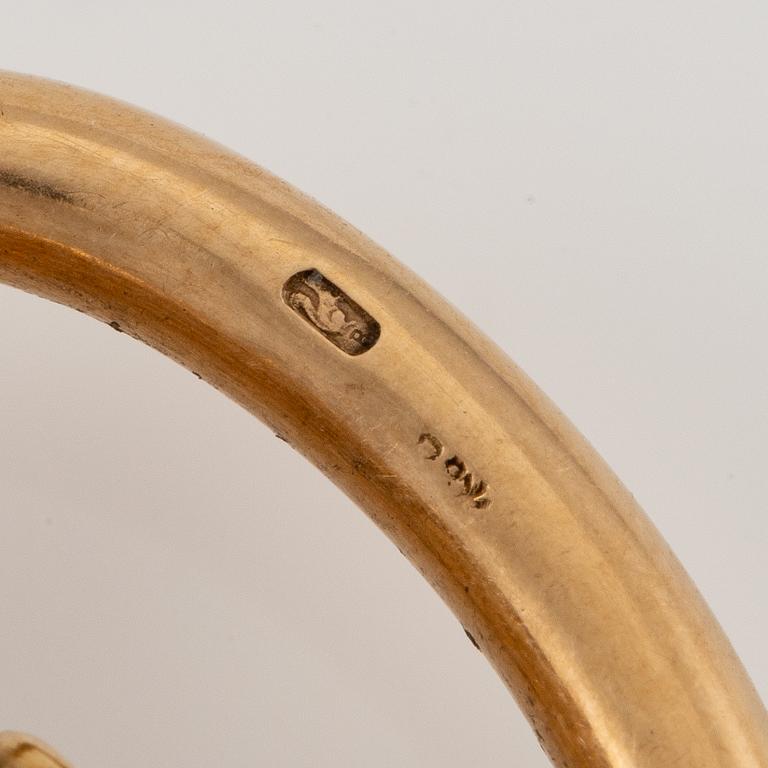 IWC, pocket watch, hunter, 14K gold, 52 mm.