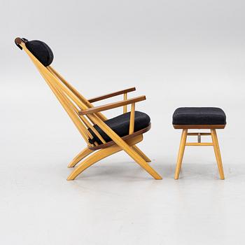 Tateishi Shoiji, armchair, footstool and stool, 21st century.