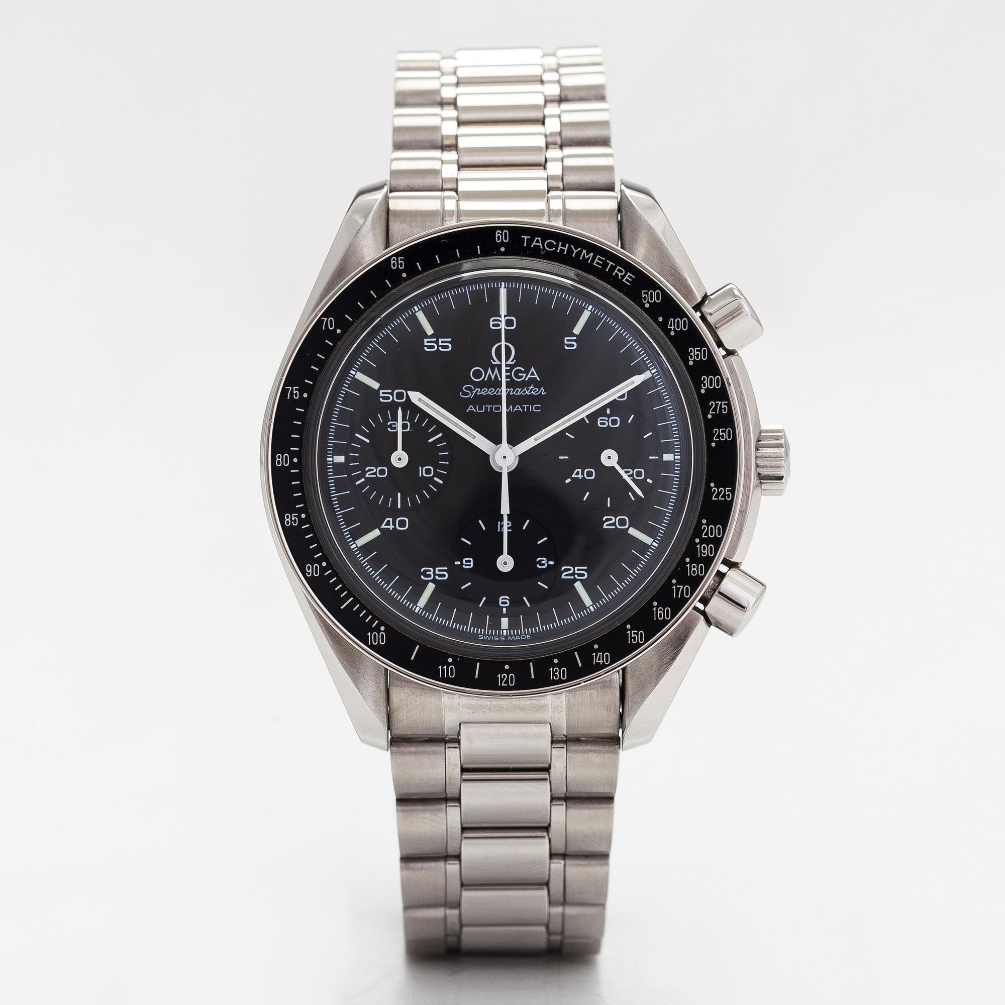 Omega, Speedmaster, Reduced, chronograph, wristwatch, 39 mm.