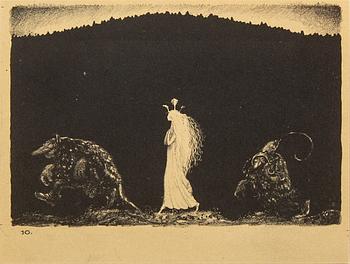 John Bauer, "Troll" tio litografier i mapp.