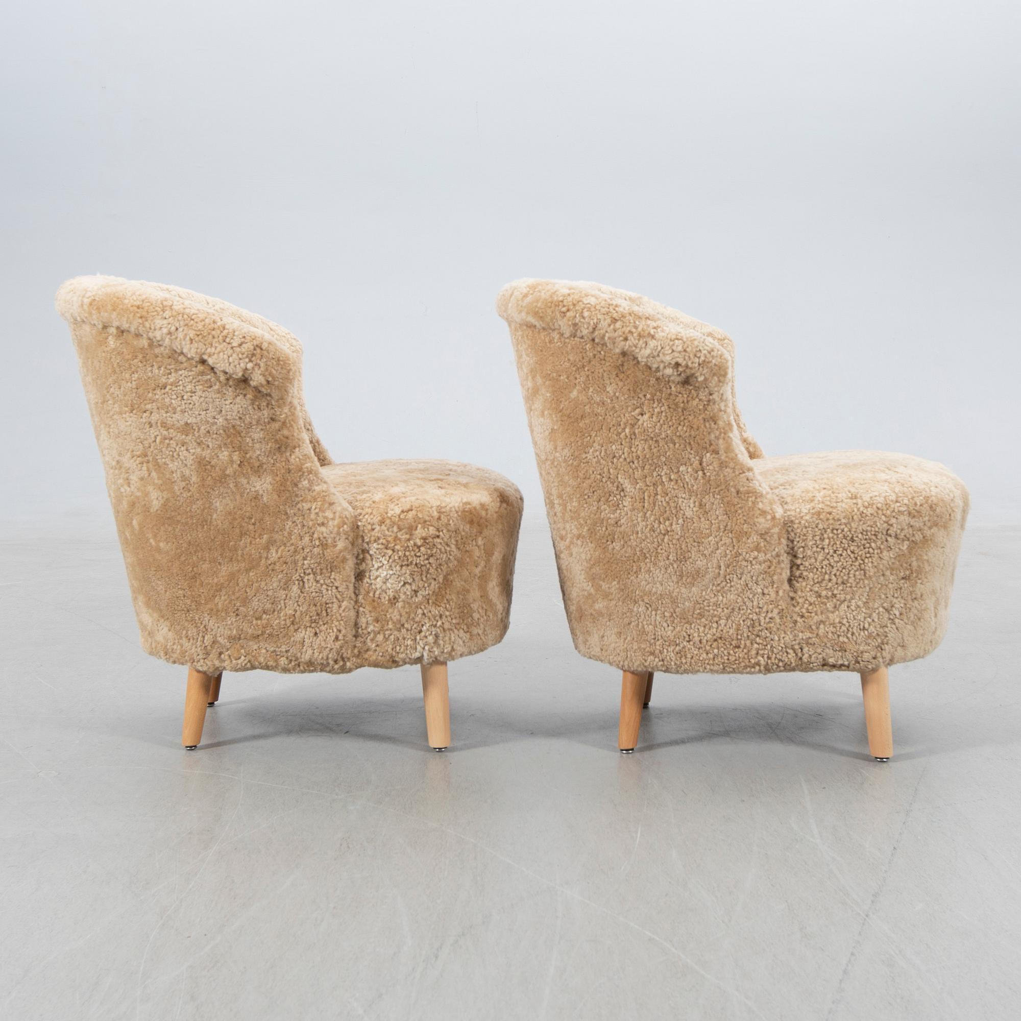 Fåtöljer, ett par, Swedish Modern, 1940-tal.