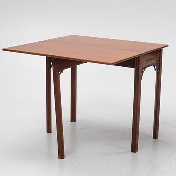 A macthed pair of late Gustavian mahogany veneered card tables one by C D Fick, Stockholm 1776-1806.
