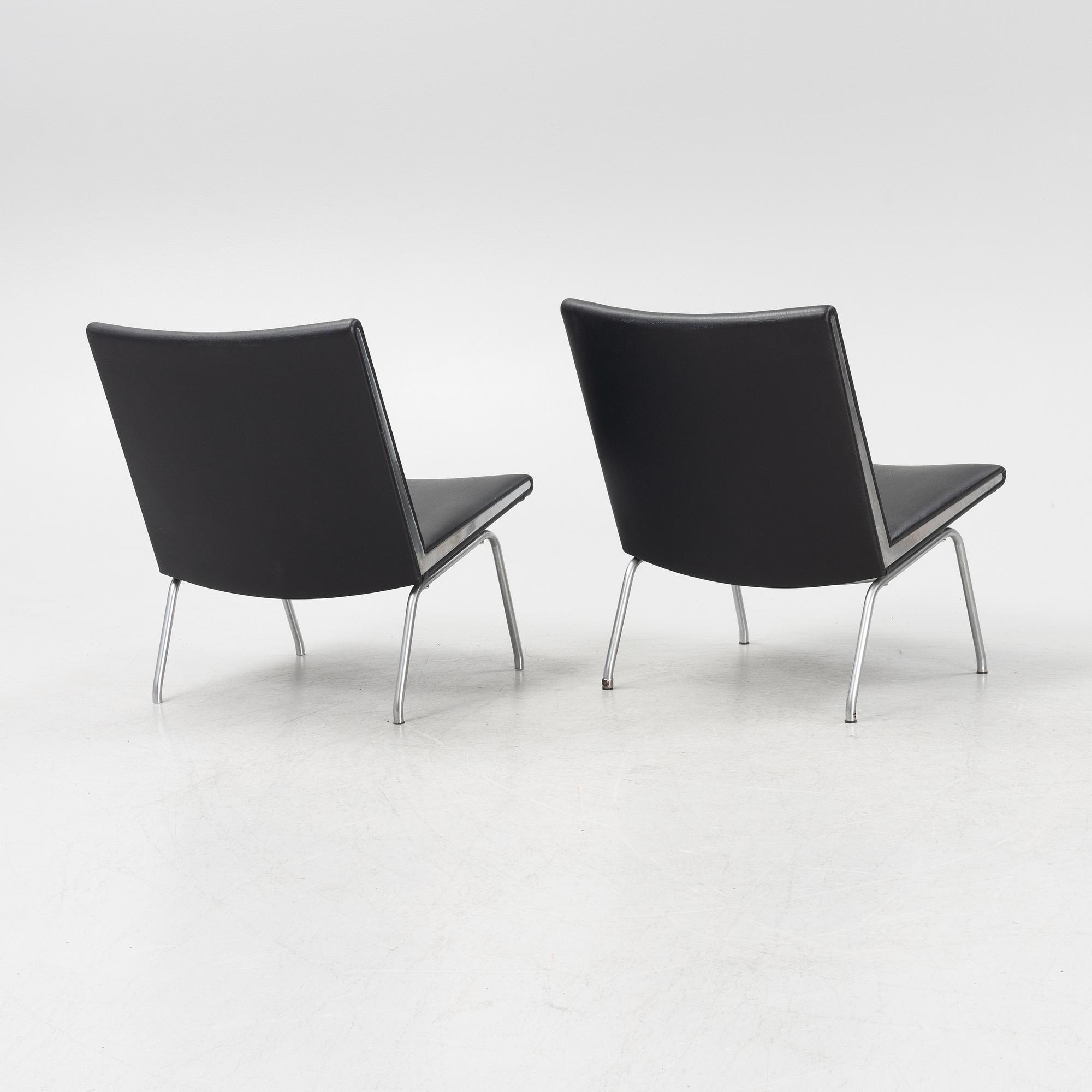 Hans J Wegner, fåtöljer, ett par, "Kastrup Airport Lounge Chair", Danmark.