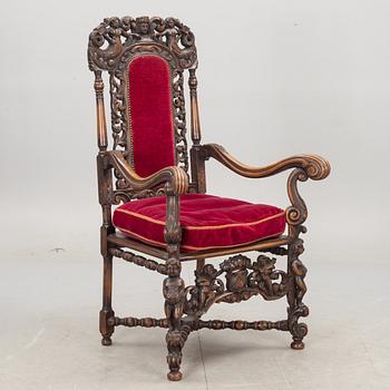KARMSTOL. Barockstil, 1900-tal.