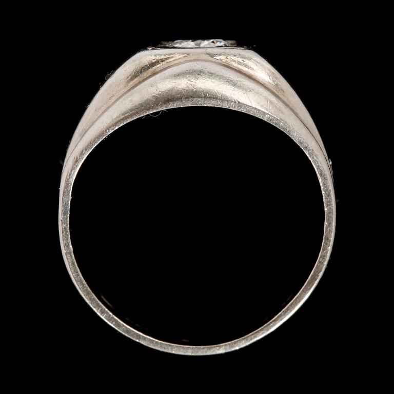 RING, 18k guld med briljantlsipad diamant ca 0,20 ct. Alton 1977. Vikt 4,9.