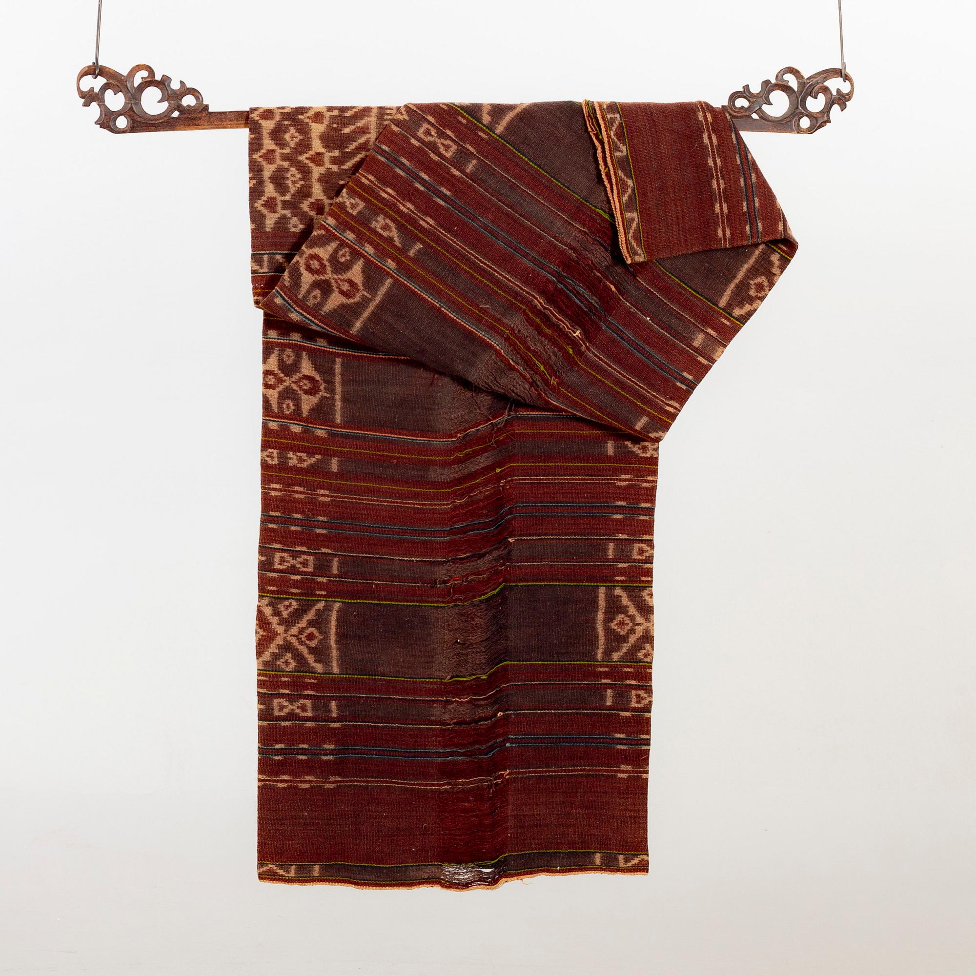 TYG Ikat antik Ketak Naitelo Lembata Indonesien ca 211 x 54 cm (dubbelt) med stång.