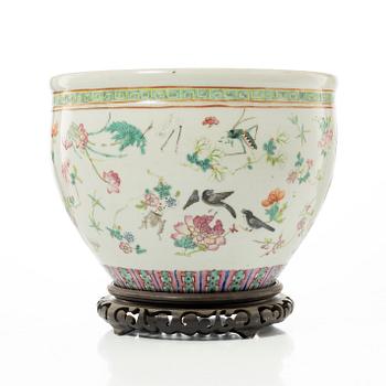 Ytterfoder/fiskbassäng, porslin, Kina, sen Qingdynasti.