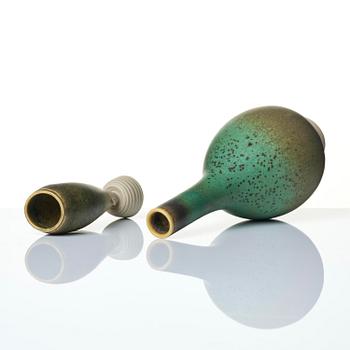 Wilhelm Kåge, a set of two Farsta stoneware vases, Gustavsberg Studio 1952 and 1958.
