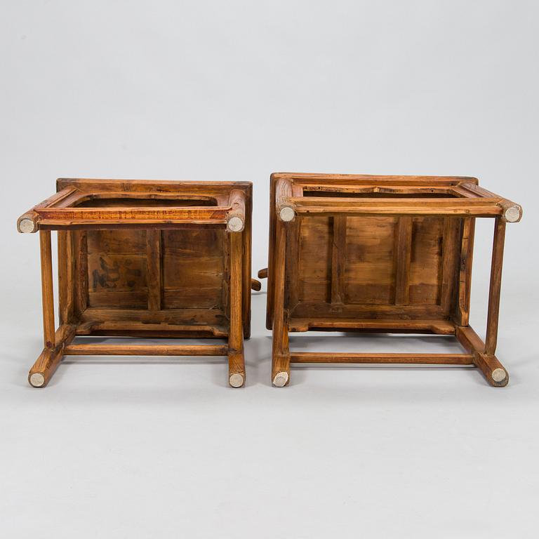 Two hardwood chairs. China. Qing dynasty. 19th century.