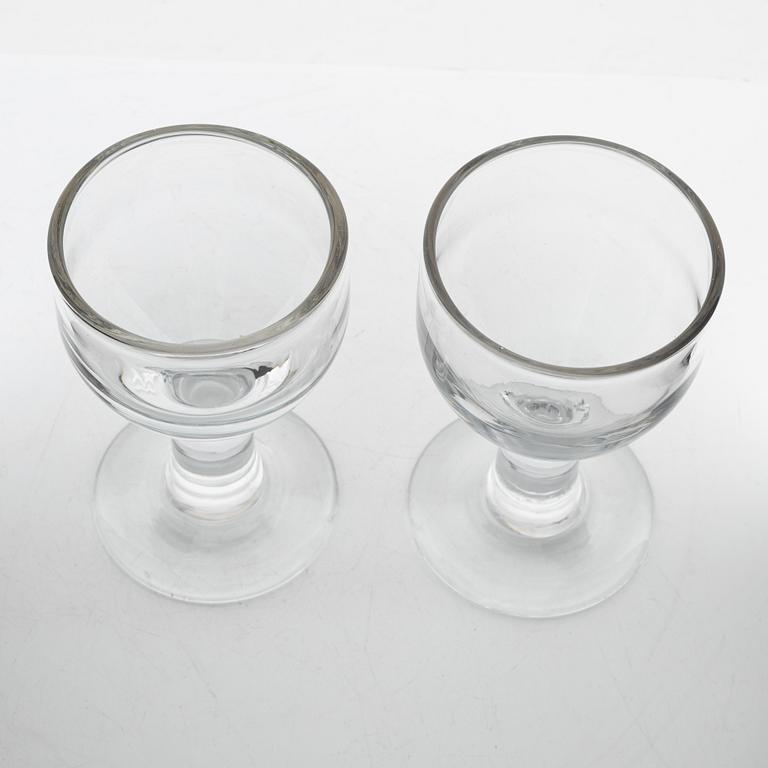 Signe Persson-Melin, eleven 'Ruben' wine glasses, Boda, Sweden, second half of the 20th century.