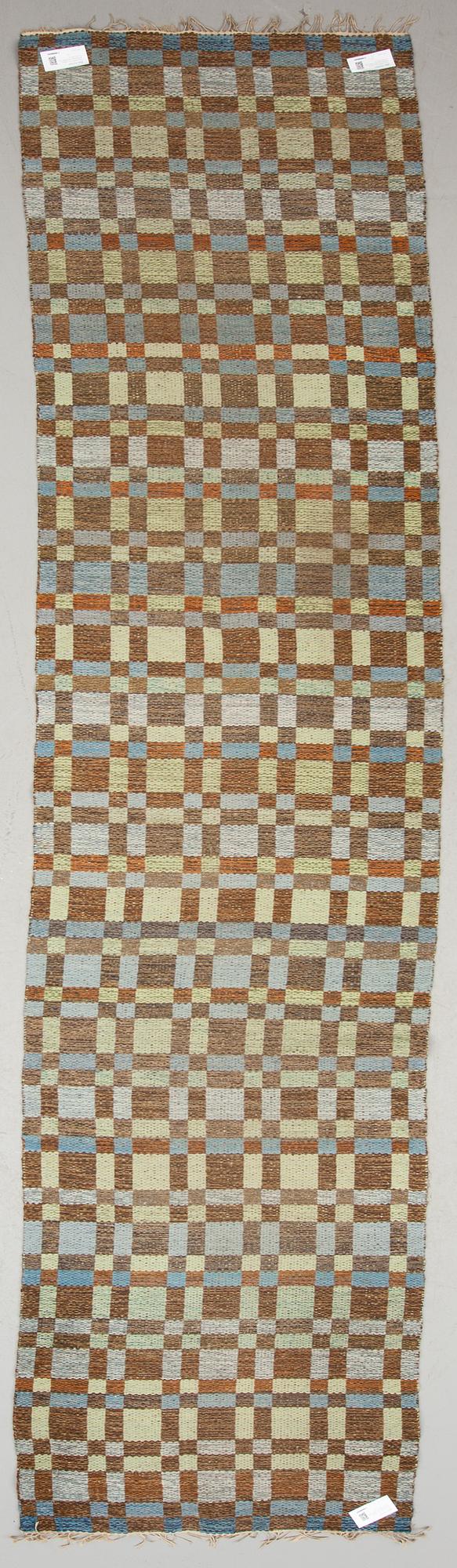 GALLERIMATTA, rölakan, dubbelsidig, 1900-talets mitt. Ca 435 x 93 cm.
