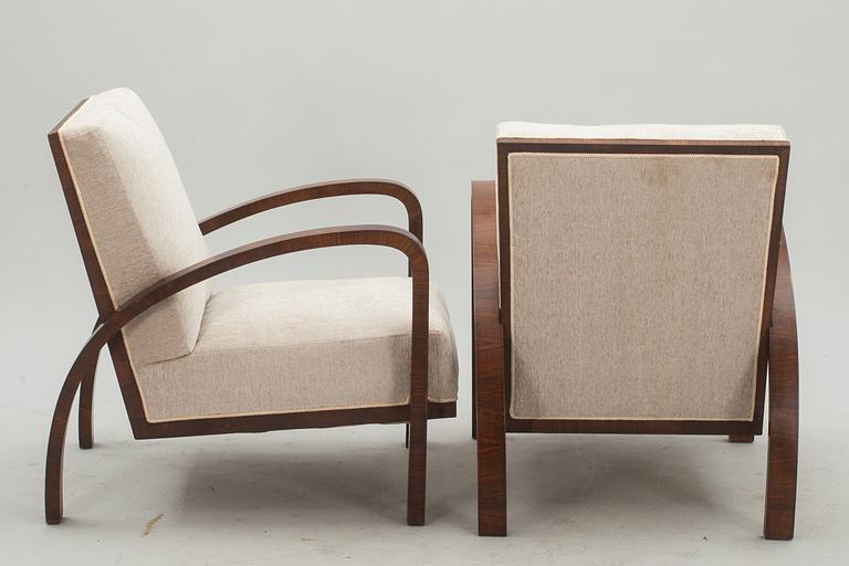 FÅTÖLJER, ett par. Art-deco, 1900-tal.