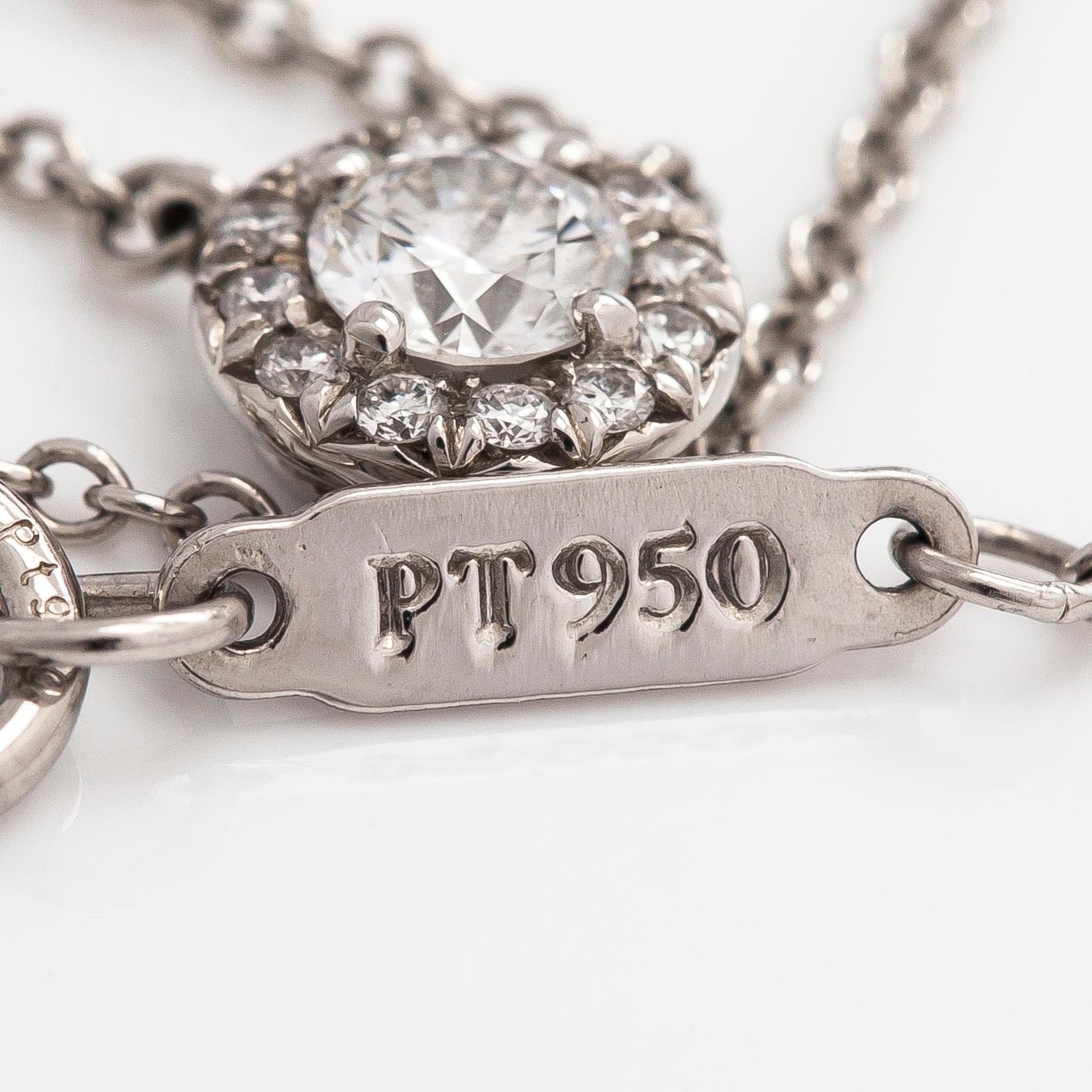 Tiffany & Co, kaulakoru, "Soleste", platinaa ja timantteja.
