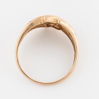 A single cut diamond ring.