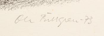Ola Billgren, litografi signerad daterad 73.