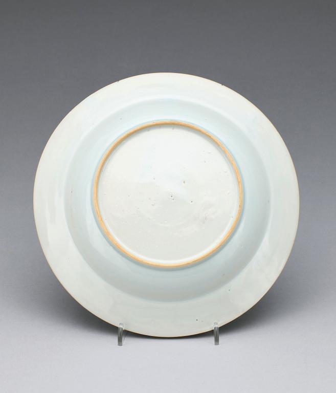 TALLRIK, porslin, Kina, Qingdynastin, Qianlong (1736-95).