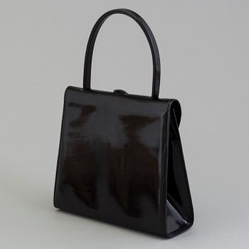 A Charles Jourdan patent leather handbag, 1960's.