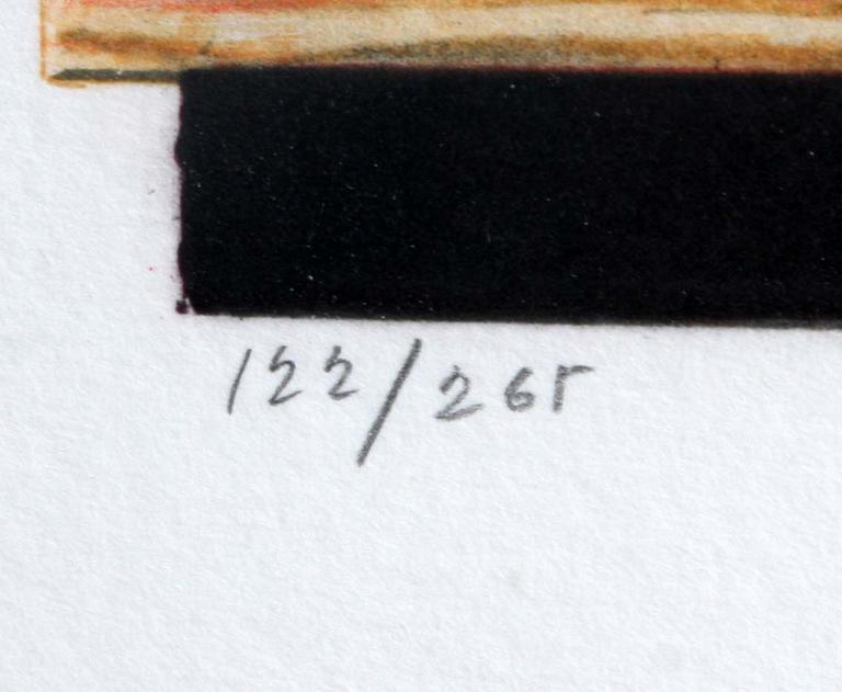 PHILIP VON SCHANTZ, färglitografi, "Rött", 122/265, sign o dat -78.