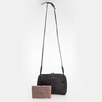 Bottega Veneta, Bags, Bottega Veneta Double Zipper Silvergrey Nodini  Crossbody Used