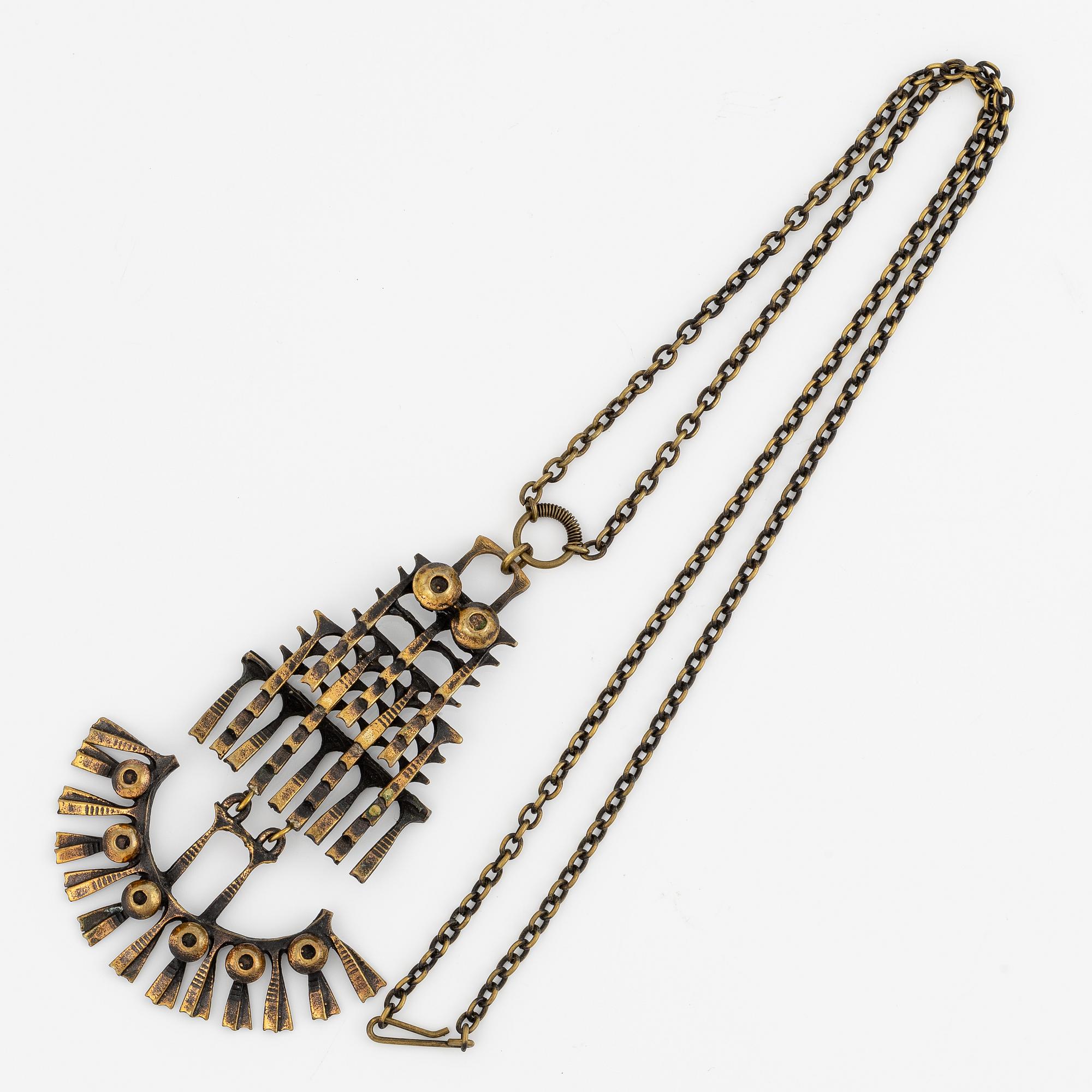 Pentti Sarpaneva, necklace, bronze.
