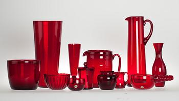 PARTI DIVERSE, glas, 12 st, Reijmyre, bl a Monica Bratt, 1900-talets mitt/andra hälft.