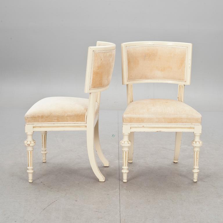 STOLAR, 2+2 st, gustaviansk stil. Sk Sulla. 1800-talets slut. 2 märkta H.van Rijswijk, Jakobsbergsgatan 19.