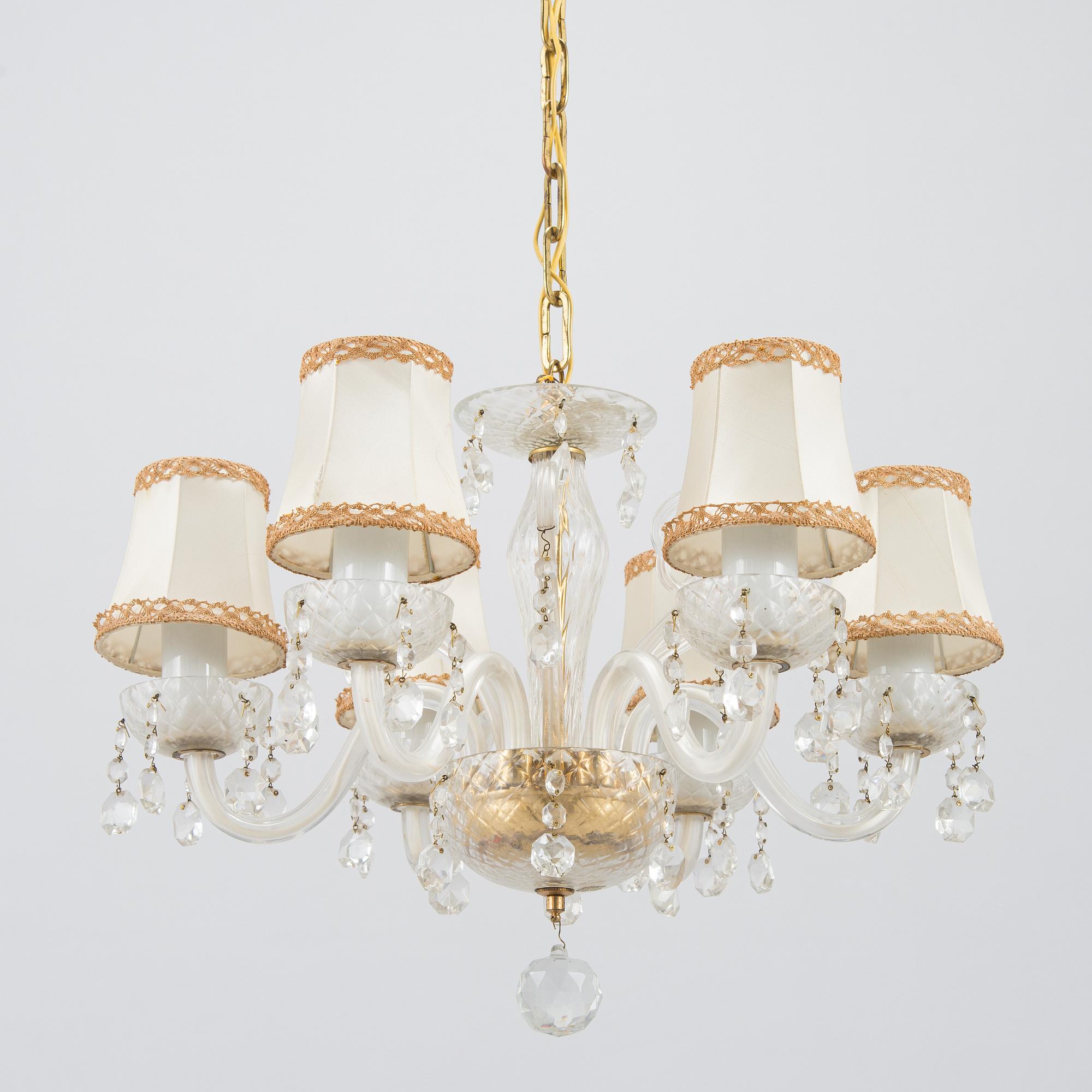 Chandelier, later half of the 20th century.
