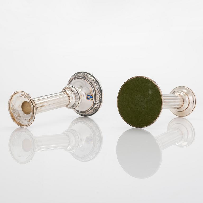 A pair of silver candlesticks, Kultateollisuus, Turku 1996 & 2000.