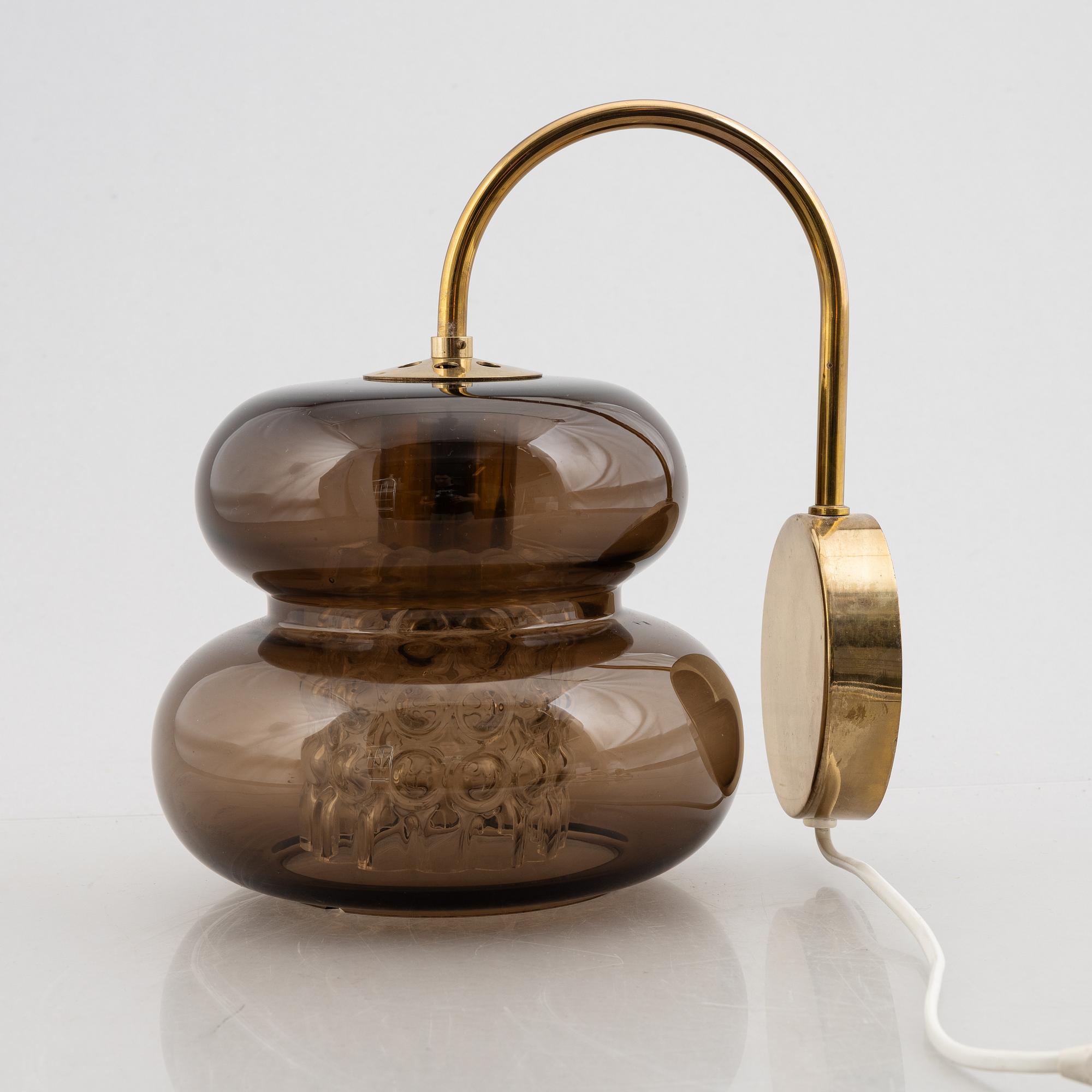 Carl Fagerlund, vägglampa, "Bubblan", Orrefors, 1970-tal.