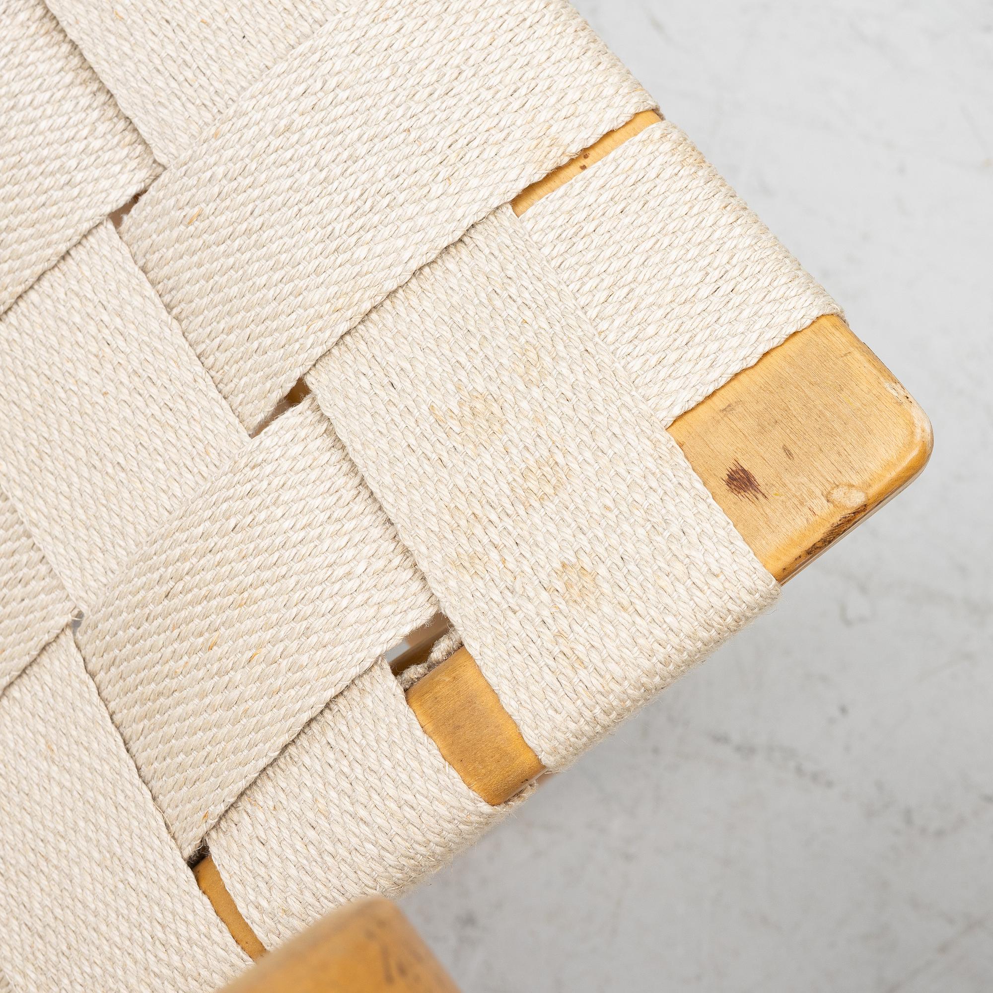 Bruno Mathsson, a 'Pernilla' armchair with ottoman, Firma Karl Mathsson, Värnamo.