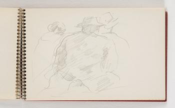 Lotte Laserstein, 10 små skissblock med teckningar.