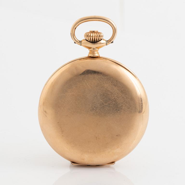 Zenith, pocket watch, 14K gold, hunter, 51,5 mm.