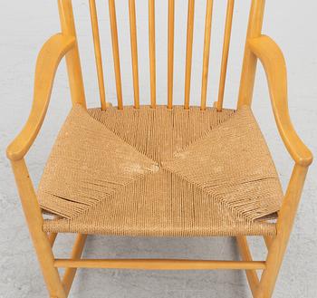 Hans J. Wegner, gungstol, "J16", F.D.B. Møbler, Danmark, 1962.