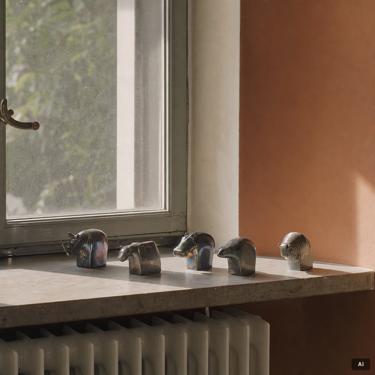 Gunnar Cyrén, five figurines, Dansk Designs, Japan.