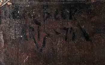 JULIA BECK, olja på duk uppfodrad på pannå, sign, dat.