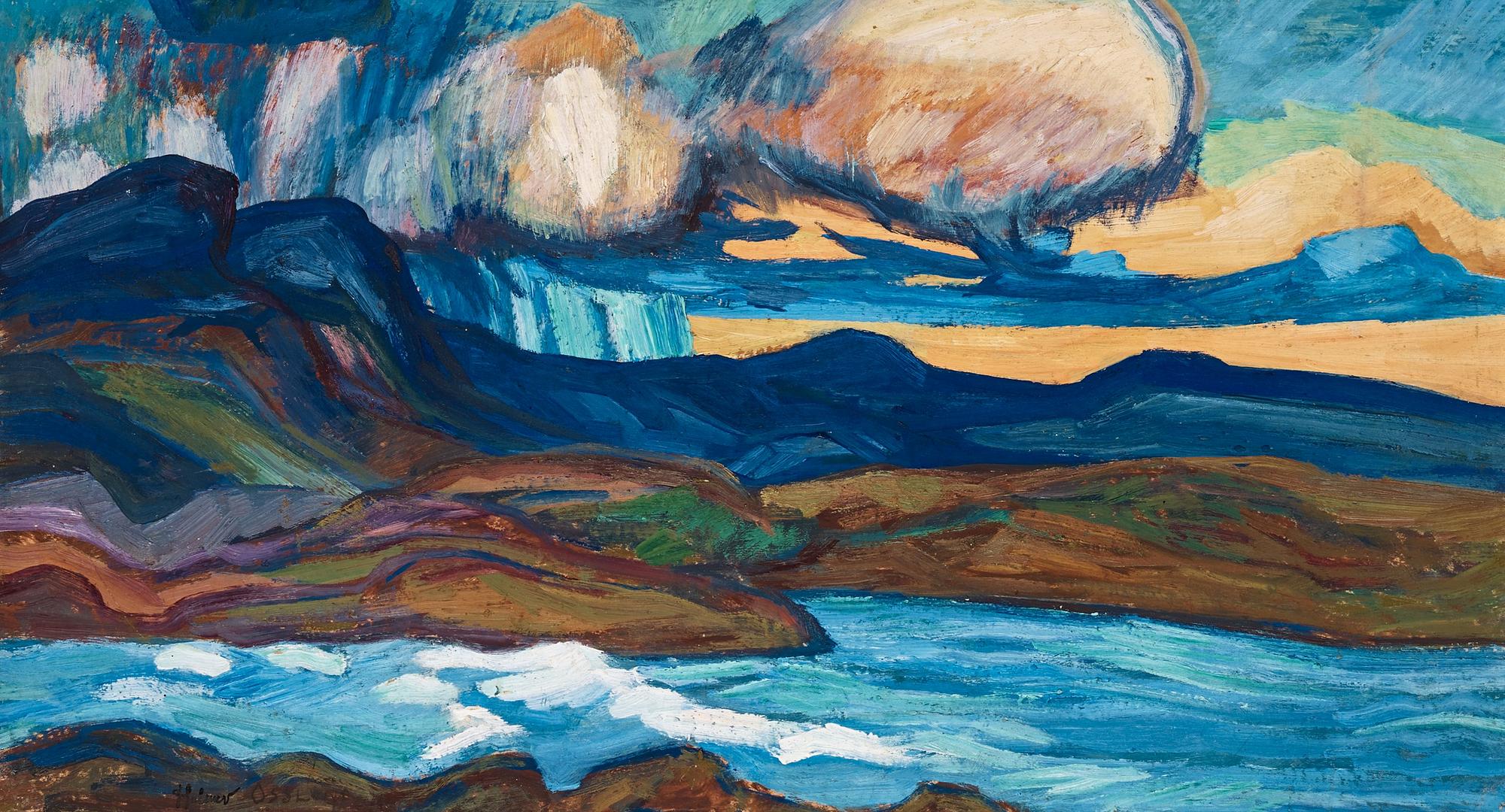 Helmer Osslund, "Molnspel över fjällryggarna".