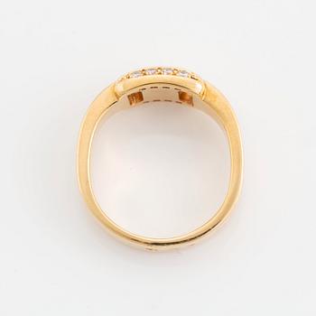 Hermès ring 18K guld med runda briljantslipade diamanter.