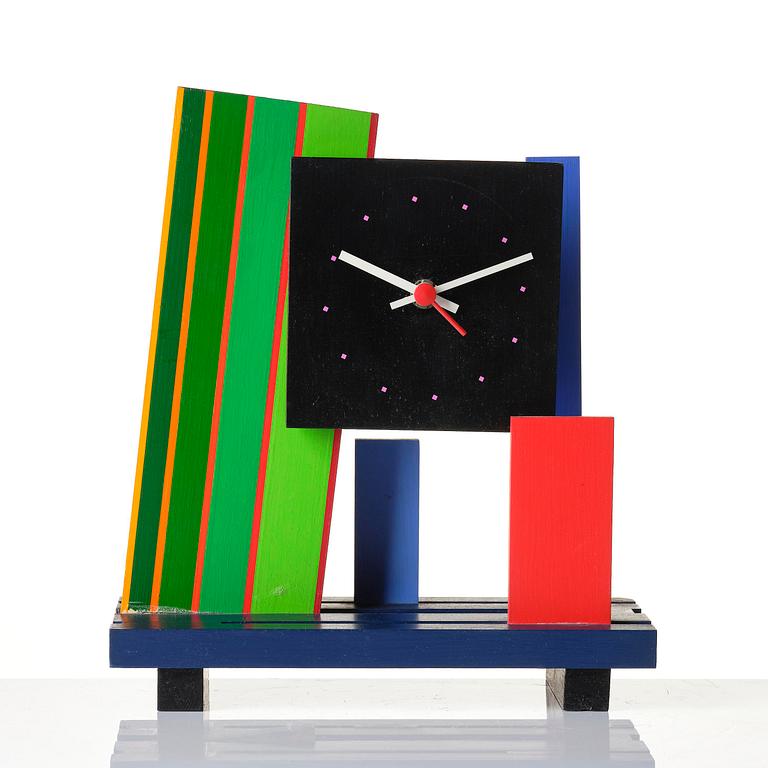 Peter Freudenthal, a table clock, ed. 3/18, executed in his studio, 1988.