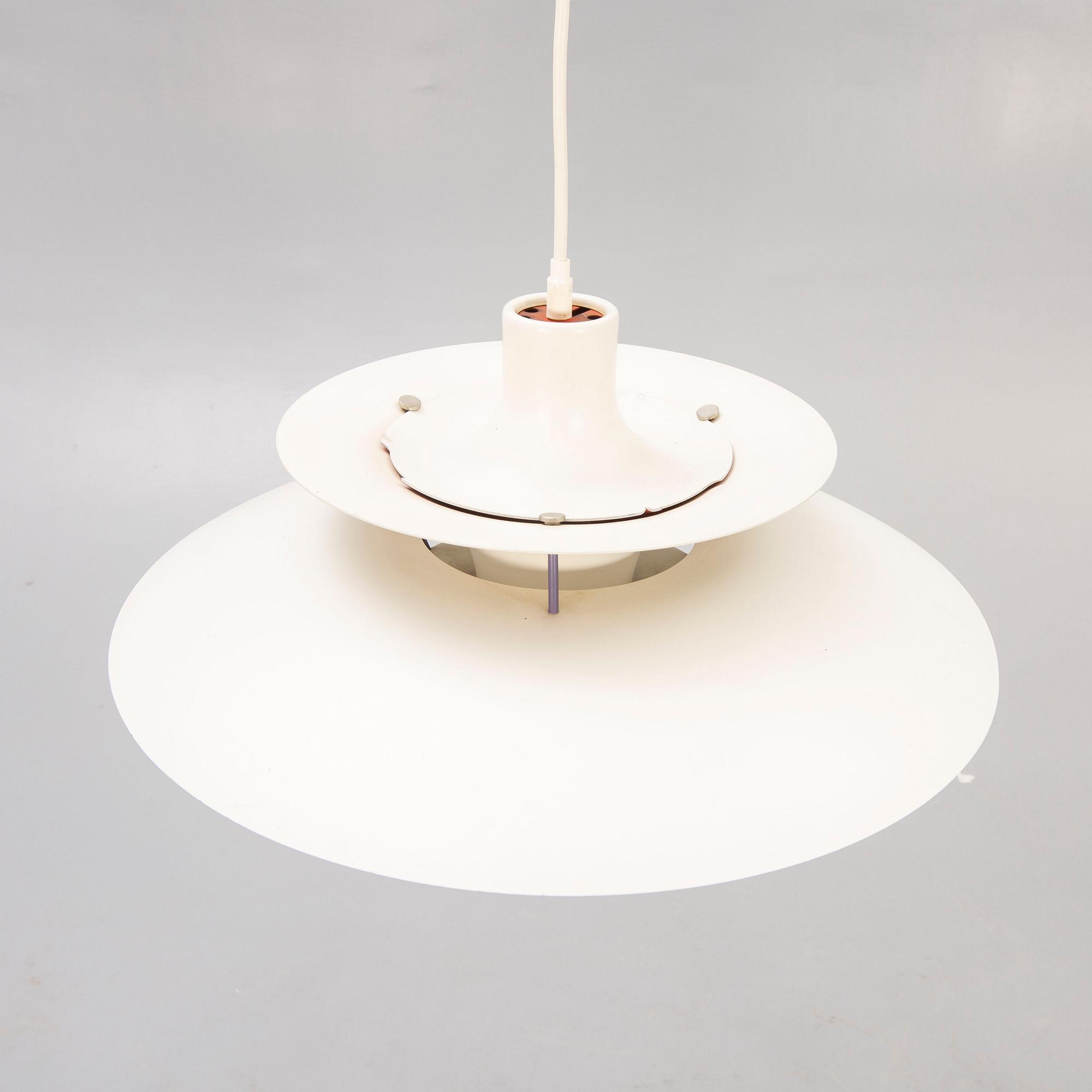 A Poul Henningsen PH 5 ceiling pendant for Louis Poulsen Denmark later part of the 20th century.