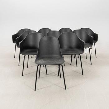 Norm Architects karmstolar 8 st samt stolar 2 st "Harbour dining chair" för  Audo Copenhagen 2020-tal.