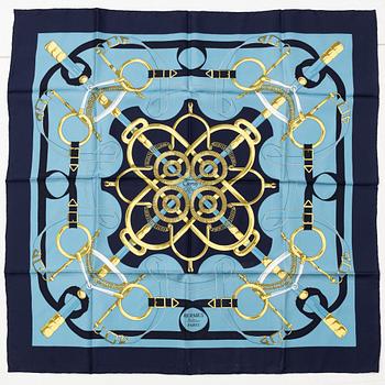 Hermès, an 'Eperon d'Or' silk scarf.