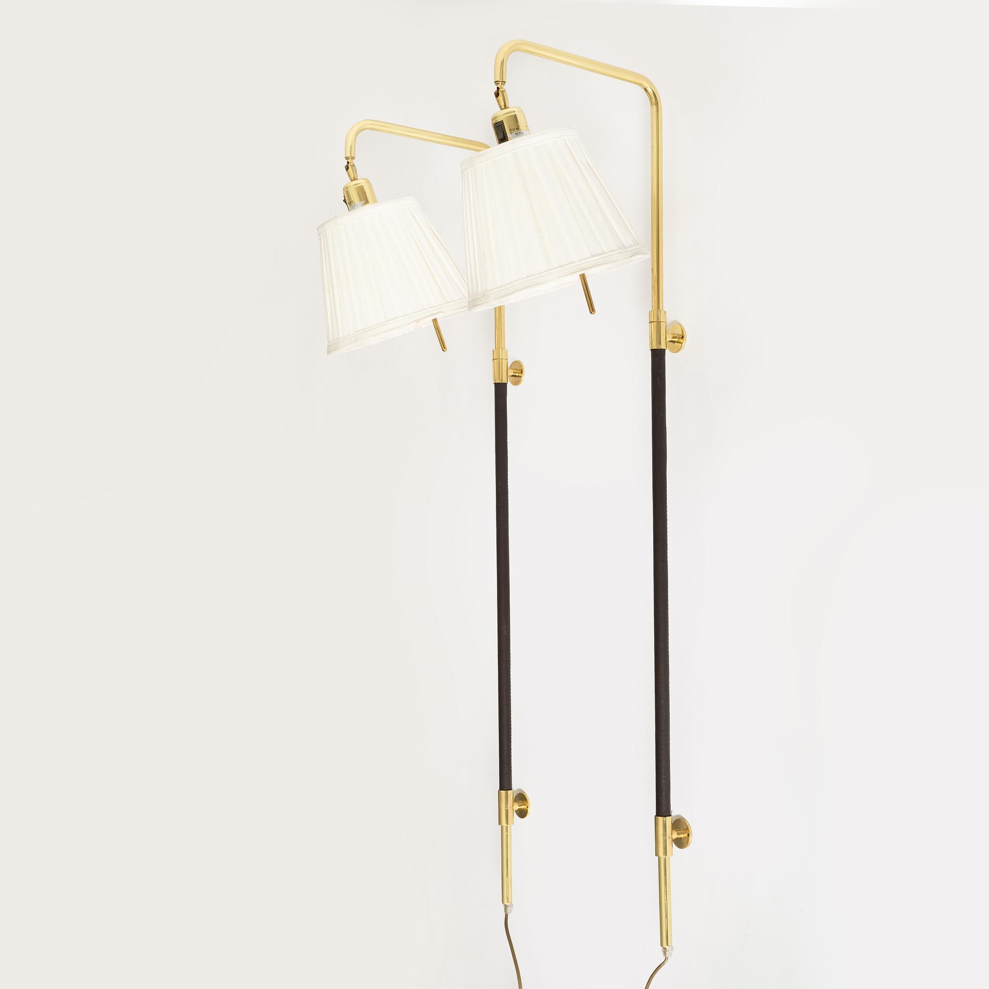 Wall lamps, a pair, Blond Belysning AB, Värnamo, Sweden, 2000s.