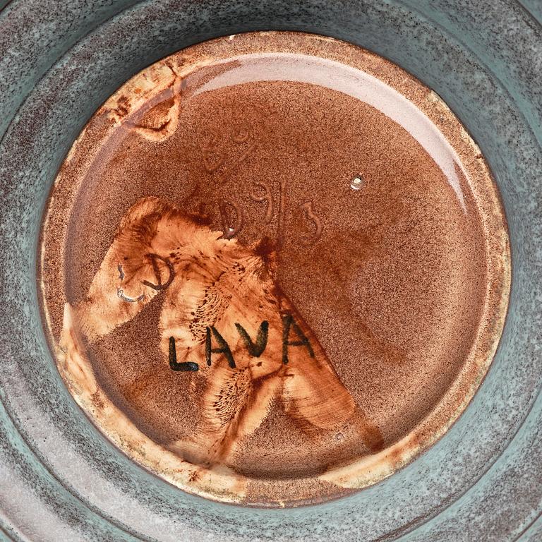 Ewald Dahlskog, a spherical faience vase, model D9/3, Bo Fajans, Gävle, 1930s.