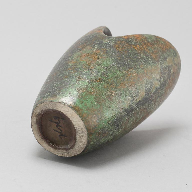 A signed ceramic vase by Hans Hedberg, Biot, France.